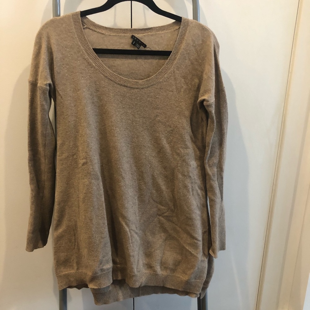 Theory scoop neck tunic sweater